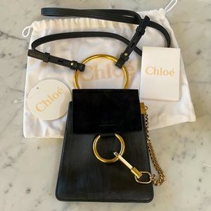 Price FIRM 100% authentic Chloe Faye Bracelet Crossbody Bag Leather & Suede Mini